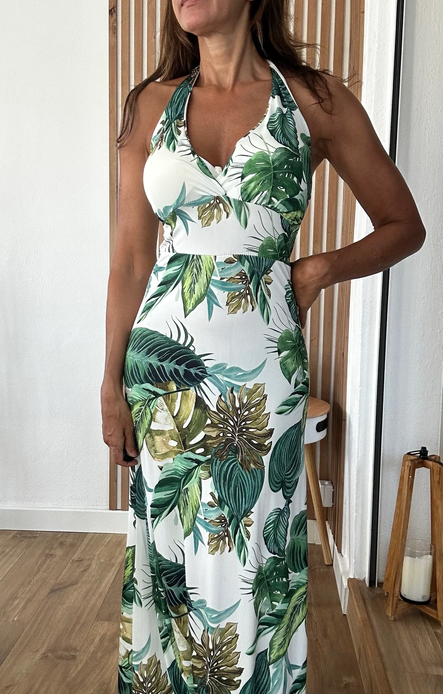 Vestido longo Made in Italy – Estampa tropical – Tamanho único S/M 🌿 – photo 4